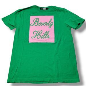 New Beverly Hills Shirt Size Medium M Jet John Eshaya Graphic Print T-Shirt NWOT